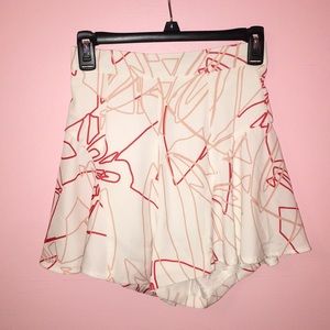 Pink flare shorts